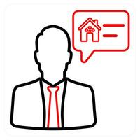 Property Advisor and property agent icon concept vector