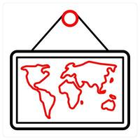 Map and world icon concept vector