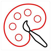 Paint Brush and painting icon concept vector