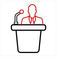 Speaker and speech icon concept vector