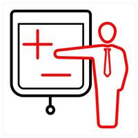 Lecture and learn icon concept vector