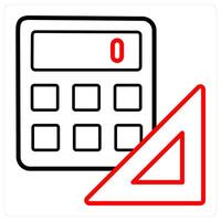Calculator and math icon concept vector
