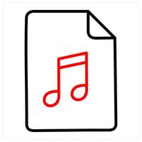 Audio Song and song icon concept vector