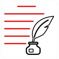 Authorship and ink icon concept vector