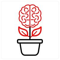 Brain and awarness icon concept vector
