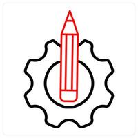 Write and note icon concept vector
