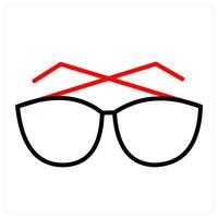 Spectacles and eye icon concept vector