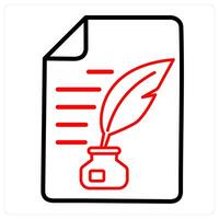 Authorship and ink icon concept vector