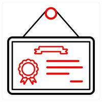 Certificate and certification icon concept vector