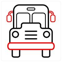 School Van and school bus icon concept vector