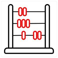 Abacus and maths icon concept vector