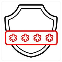 Password and safety icon concept vector