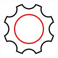 Gear and hear icon concept vector