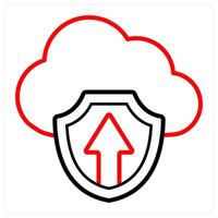 Cloud Security and file icon concept vector