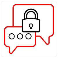 Encrypted Message and messaging icon concept vector