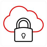 Cloud Security and file icon concept vector