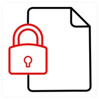 File Protection and file icon concept vector