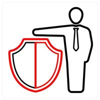 Security Administrator and manager icon concept vector