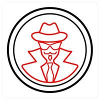 Hacker and spy icon concept vector
