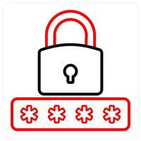 Login and outline icon concept vector