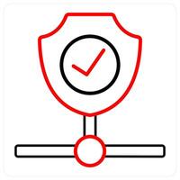 Firewall Security and firewall icon concept vector