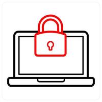 Laptop Security and data icon concept vector