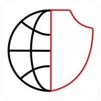 Global Security and internet icon concept vector