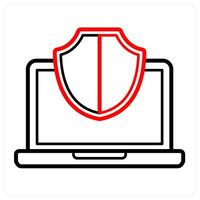 Laptop Security and data icon concept vector