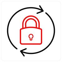Update and lock icon concept vector