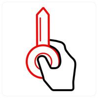 Access Key and keychain icon concept vector
