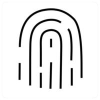 Fingerprint and print icon concept vector