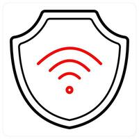 Secured Wifi and network icon concept vector