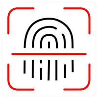 Fingerprint Scan and scan icon concept vector