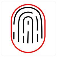 Fingerprint and print icon concept vector