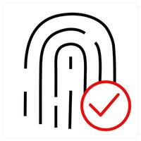 Fingerprint Match and match icon concept vector