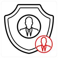 Security Administrator and manager icon concept vector