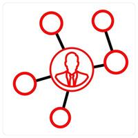 social and link icon concept vector