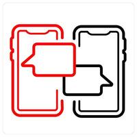 chatting and message icon concept vector