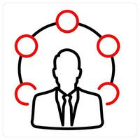 user network and connection icon concept vector