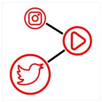 social media link icon concept vector