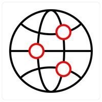 network connection and link icon concept vector