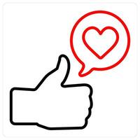 like comment and message icon concept vector
