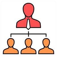 Business Hierarchy and team icon concept vector