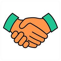 Handshake and agreement icon concept vector