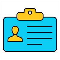 Id Card and proof icon concept vector