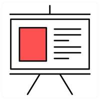 Presentation Board and report icon concept vector