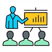 Business Presentation and reports icon concept vector