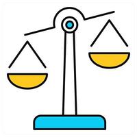 Justice and balance icon concept vector