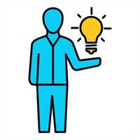 Business Idea and idea icon concept vector
