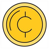 Cent and cent sign icon concept vector